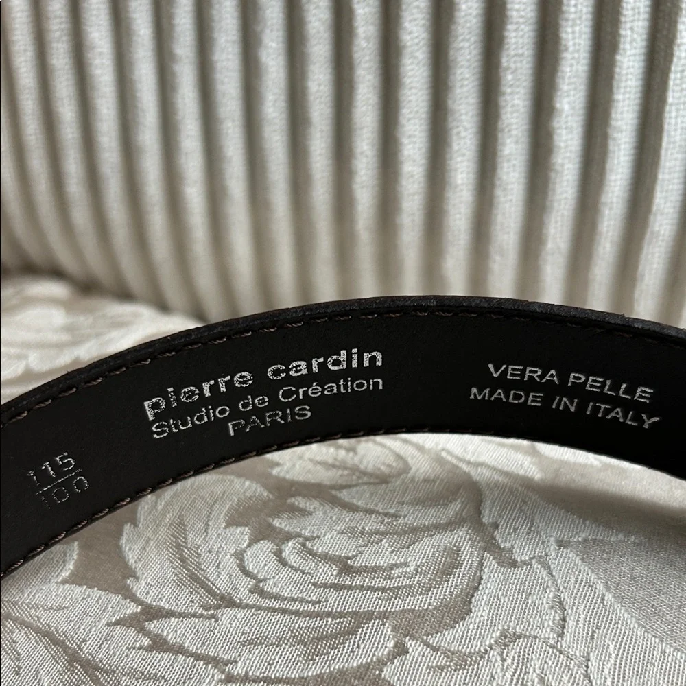 Pierre Cardin Dark Brown 44” Leather Belt